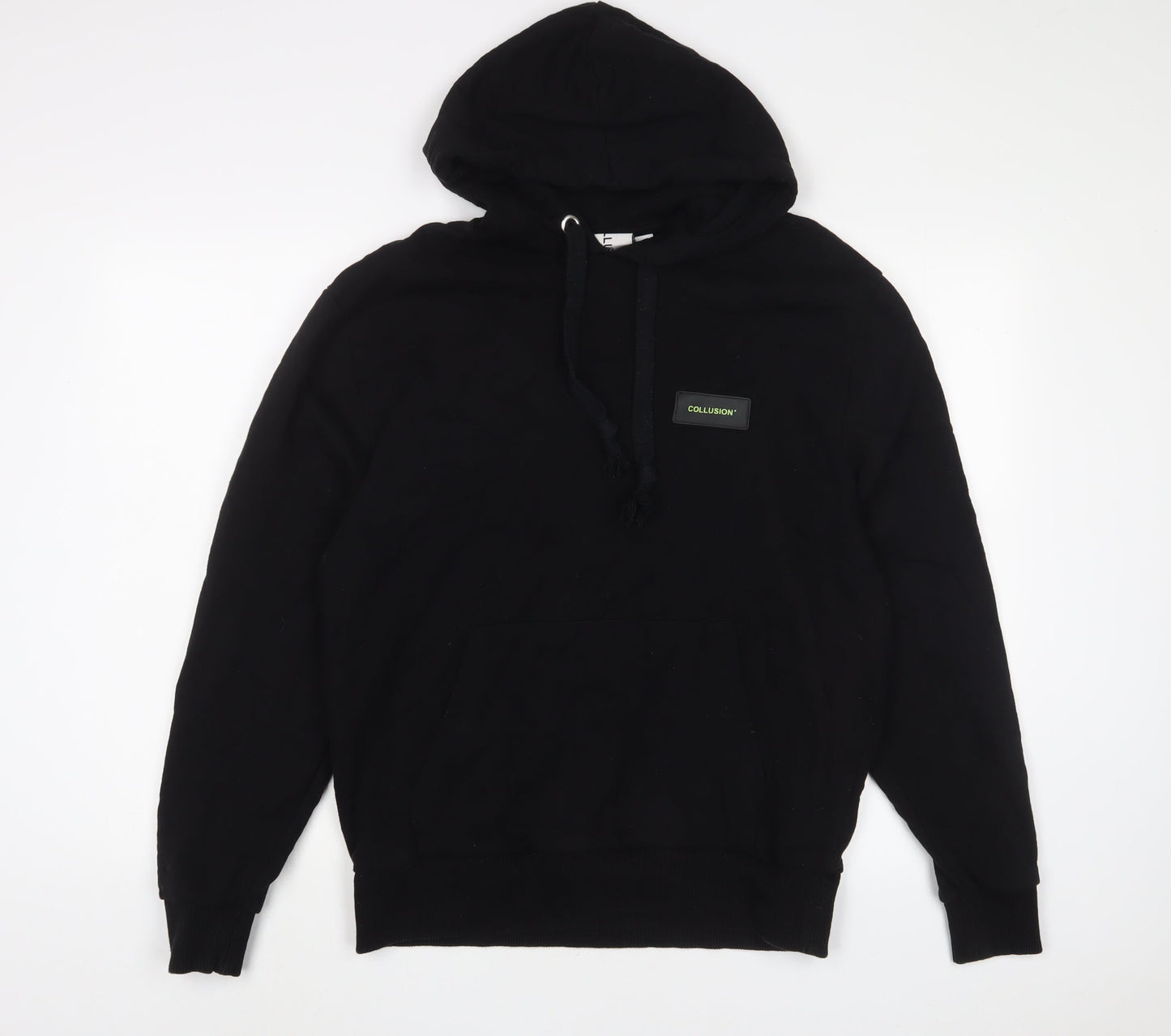 Mens UK Size S COLLUSION Black Pullover Hoodie