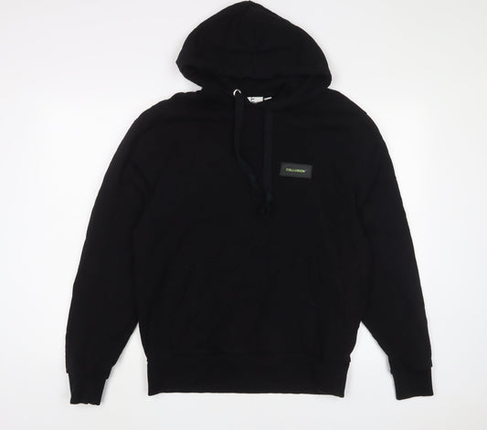 Mens UK Size S COLLUSION Black Pullover Hoodie