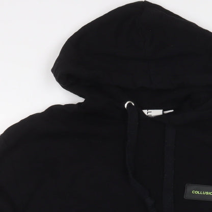 Mens UK Size S COLLUSION Black Pullover Hoodie