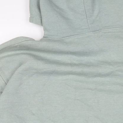 PRETTYLITTLETHING Womens Green Cotton Pullover Hoodie Size M Pullover