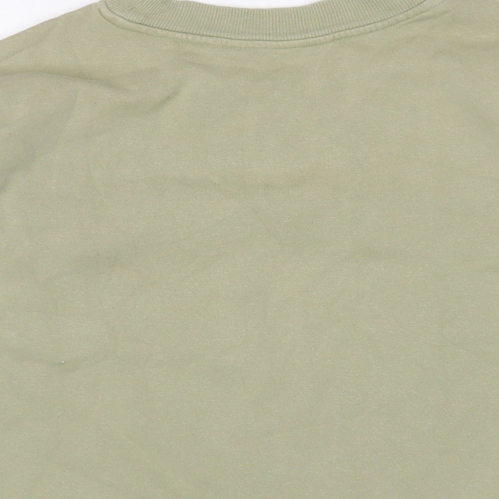 H&M Girls Green Cotton Pullover Sweatshirt Size 10-11 Years Pullover - 10-12 Years