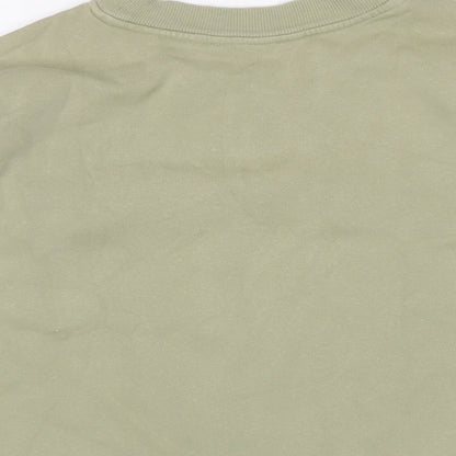 H&M Girls Green Cotton Pullover Sweatshirt Size 10-11 Years Pullover - 10-12 Years