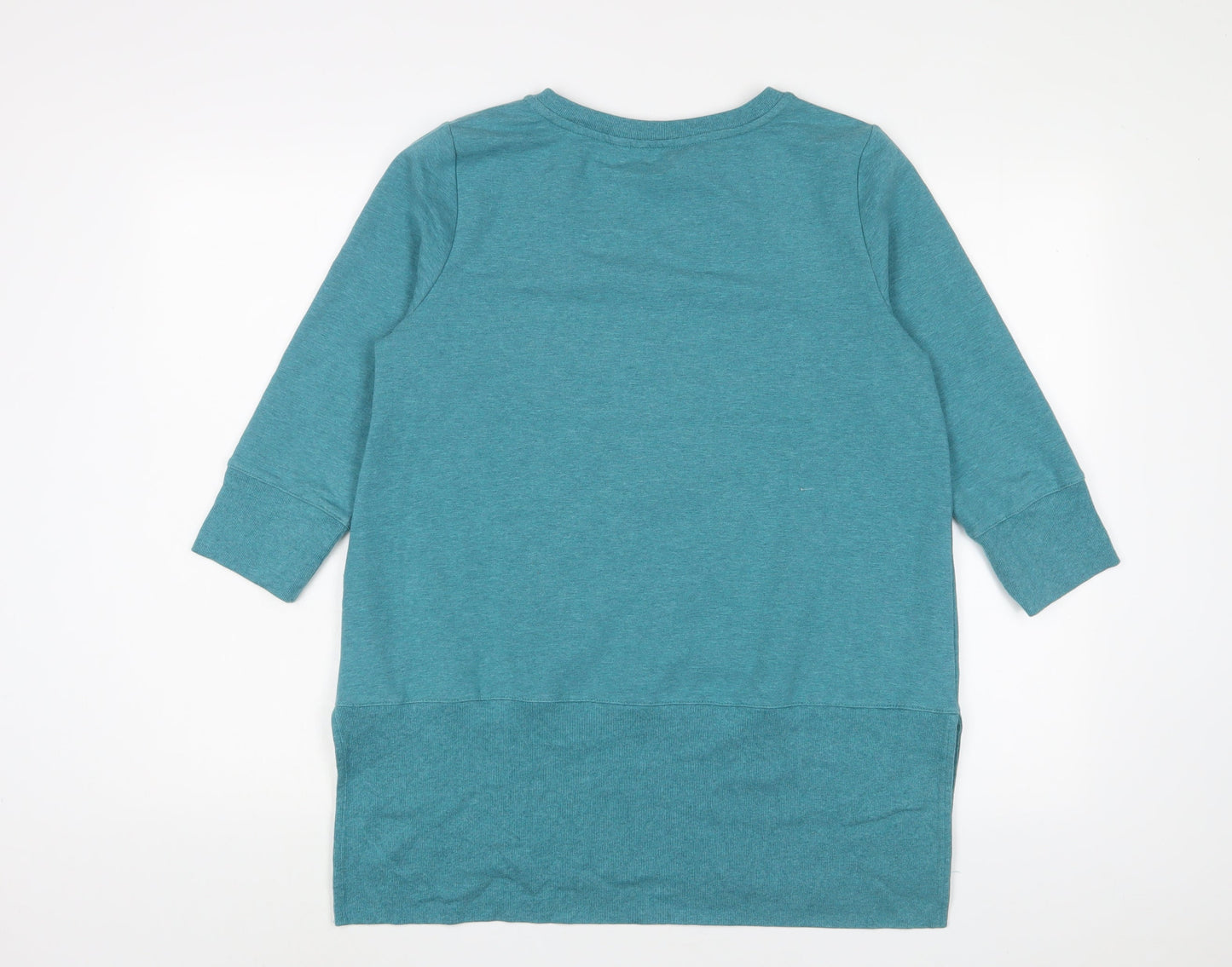 Halston Womens Blue Cotton Pullover Sweatshirt Size M Pullover