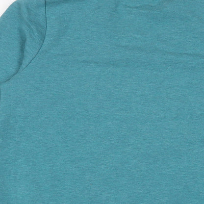 Halston Womens Blue Cotton Pullover Sweatshirt Size M Pullover