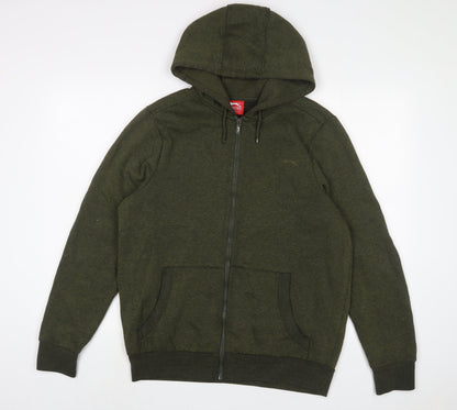 Mens UK Size S Slazenger Green Full Zip Hoodie