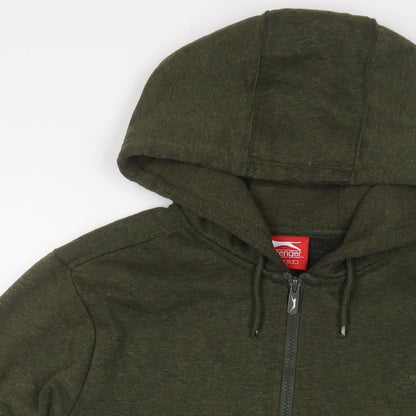 Mens UK Size S Slazenger Green Full Zip Hoodie