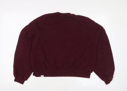 Womens UK Size S Pull&Bear Red Pullover Sweatshirt