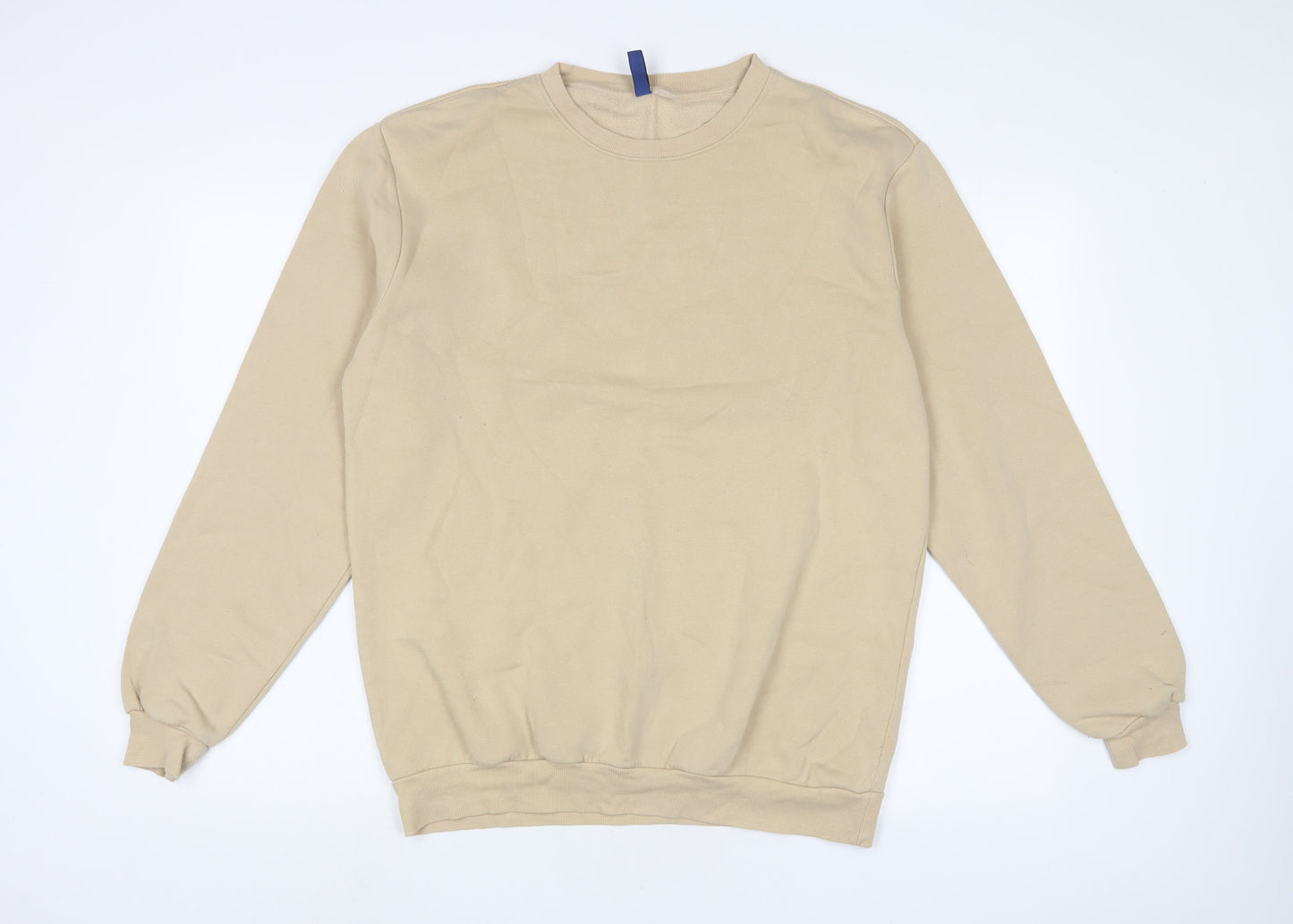 Mens UK Size M H&M Beige Pullover Sweatshirt