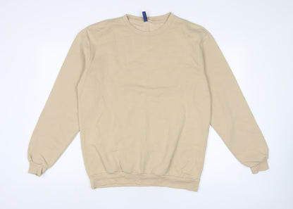 Mens UK Size M H&M Beige Pullover Sweatshirt