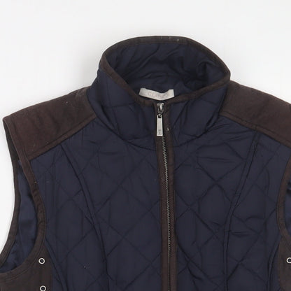 Claire Womens Blue Gilet Jacket Size 10 Zip