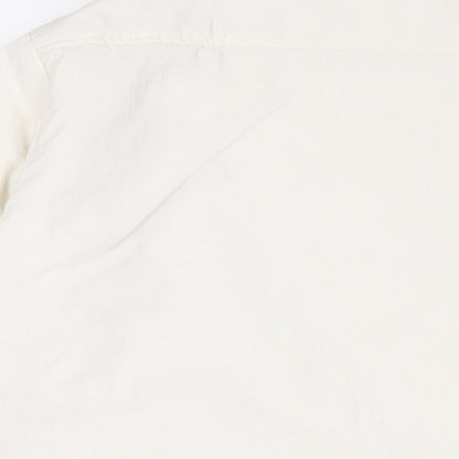 H&M Womens White Jacket Coat Size S Button