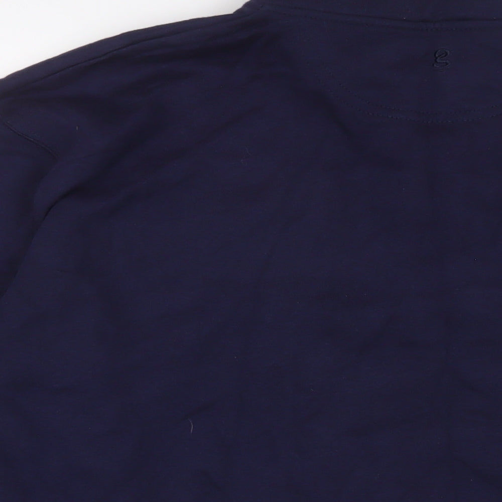 Gear Womens Blue Cotton Pullover Sweatshirt Size L Zip