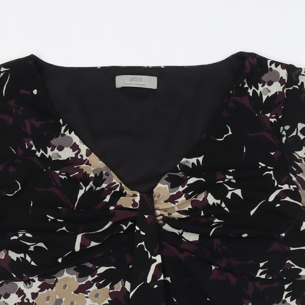 Womens UK Size 18 Marks and Spencer Black Camisole Button-Up