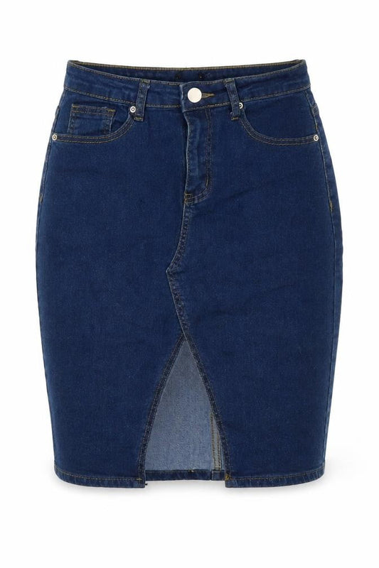 Womens UK Size 10 Boohoo Straight & Pencil Denim Skirt
