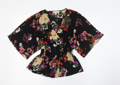 Womens UK Size S Monteau Multicoloured Basic Button-Up