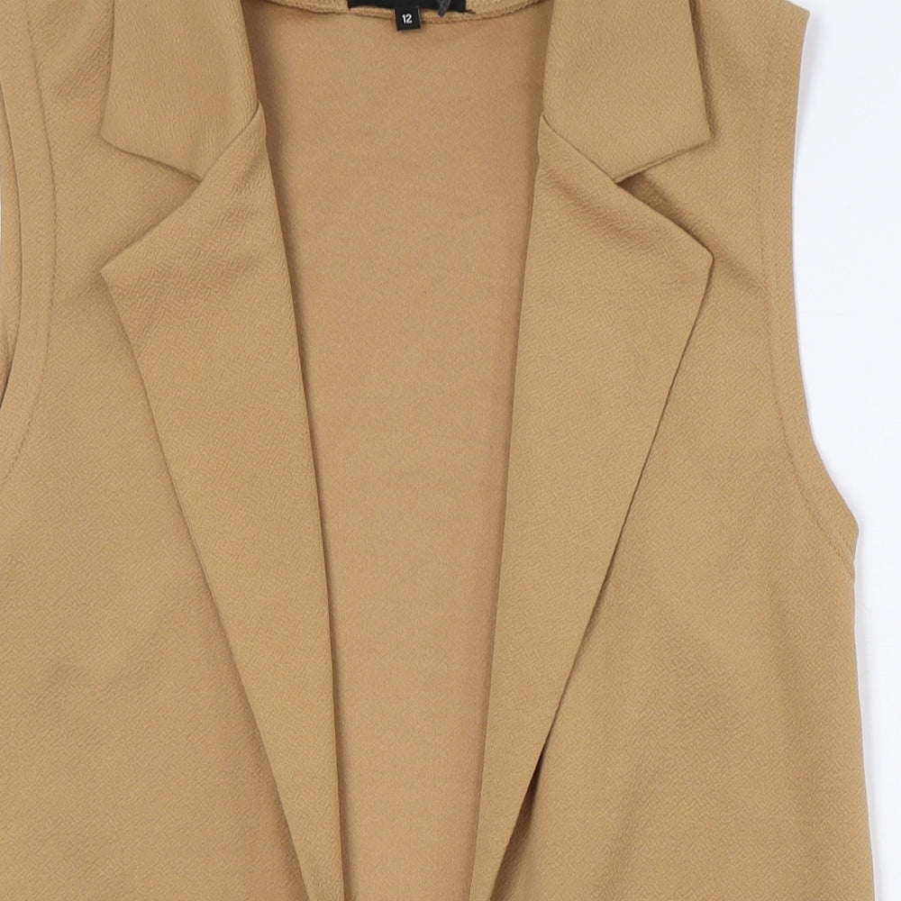 Womens UK Size 12 New Look Brown Gilet