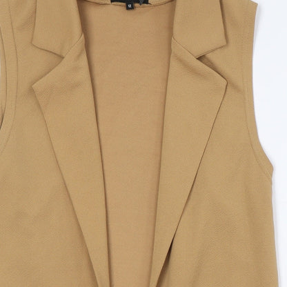Womens UK Size 12 New Look Brown Gilet