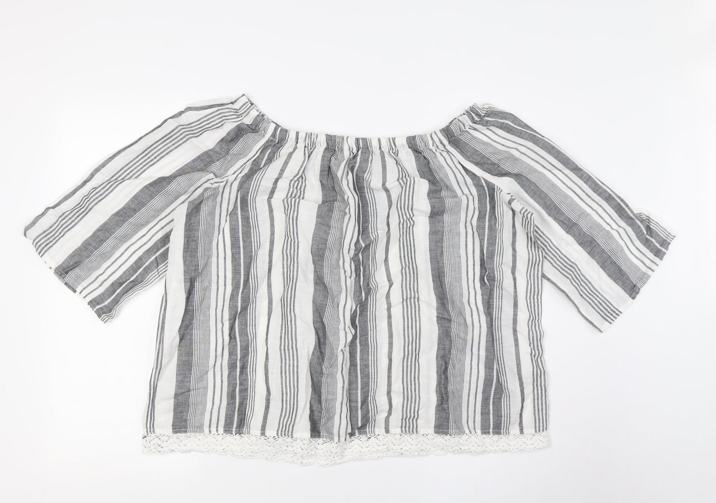 Womens UK Size 16 Marks and Spencer White Basic Button-Up