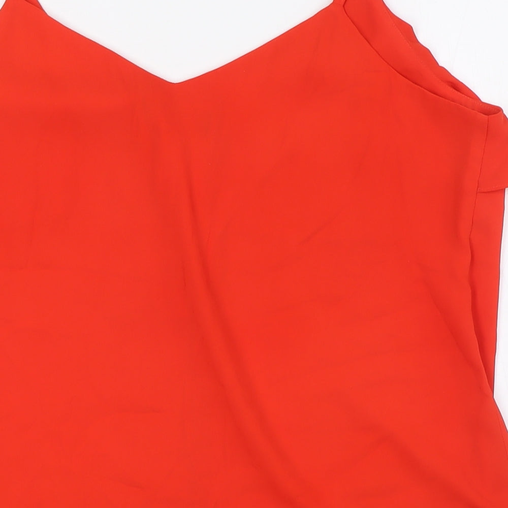 Womens UK Size 16 Dorothy Perkins Orange Camisole Button-Up