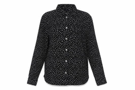 Marks & Spencer Womens Black Viscose Basic Button-Up Size 8 Collared - Pockets