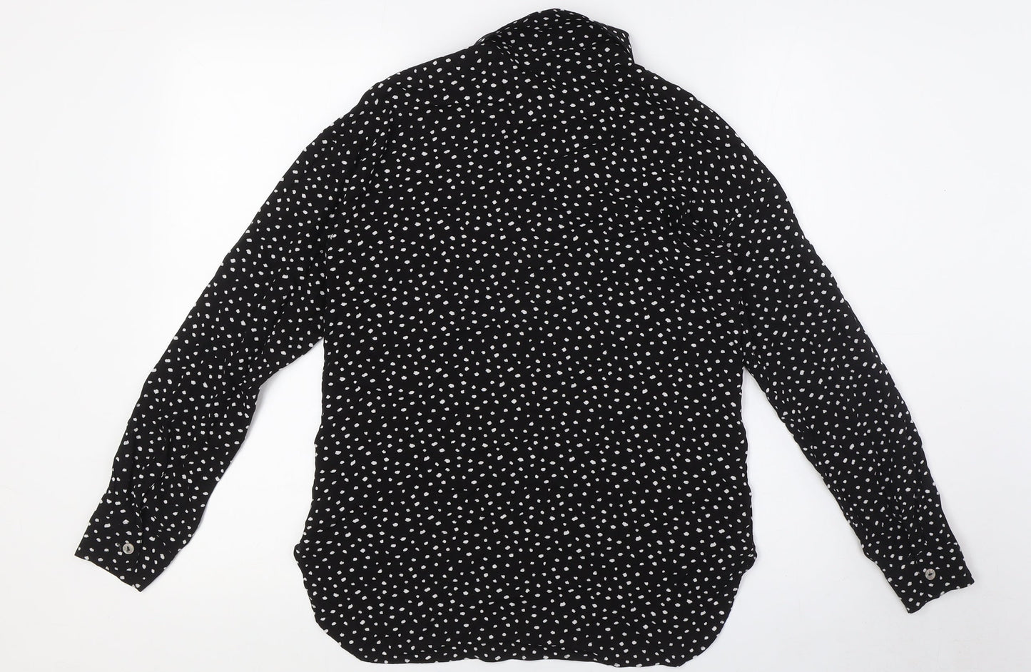 Womens UK Size 8 Marks and Spencer Black Basic Button-Up