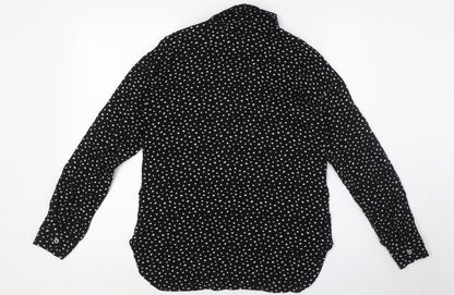 Womens UK Size 8 Marks and Spencer Black Basic Button-Up