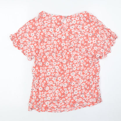 Womens UK Size 8 Marks and Spencer Pink Basic Button-Up