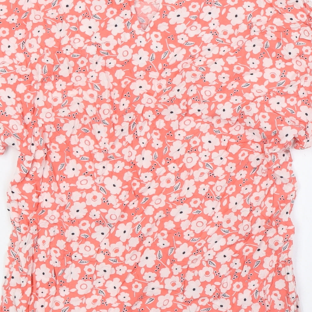 Womens UK Size 8 Marks and Spencer Pink Basic Button-Up