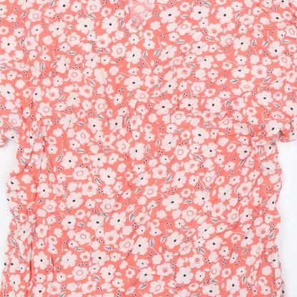Womens UK Size 8 Marks and Spencer Pink Basic Button-Up