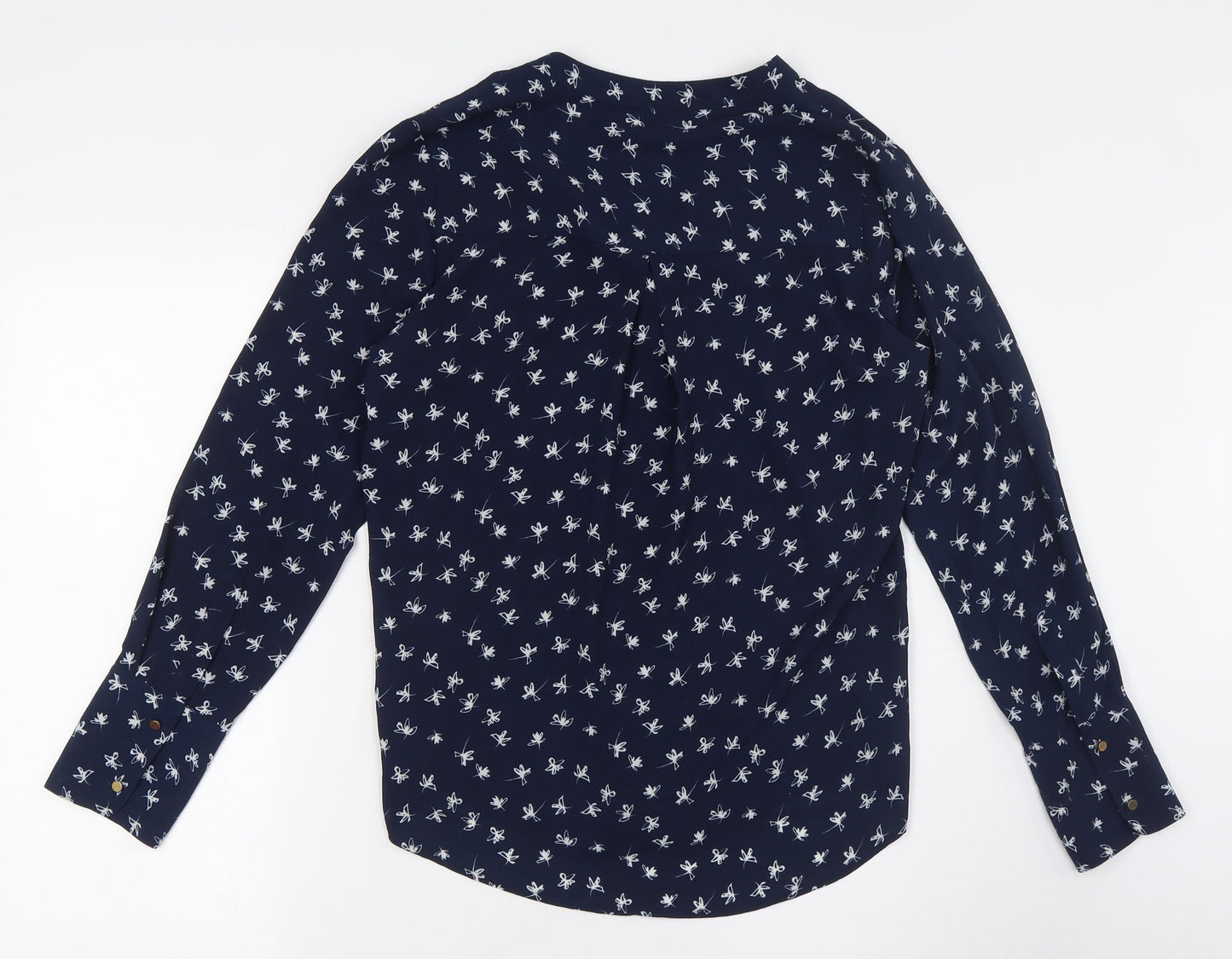 Womens UK Size 10 Marks and Spencer Blue Basic Button-Up