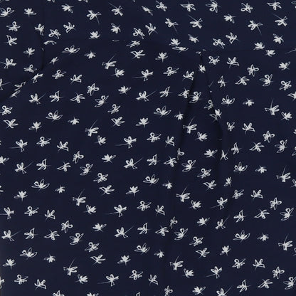 Womens UK Size 10 Marks and Spencer Blue Basic Button-Up