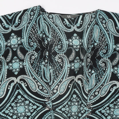 Womens UK Size S BHS Green Basic Button-Up