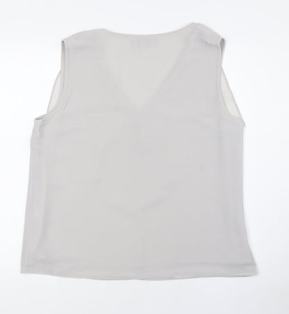 Womens UK Size 16 Dorothy Perkins Grey Camisole Button-Up