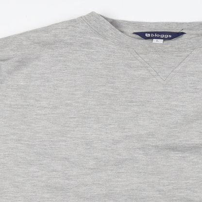 Bloggs Mens Grey Polyester Pullover Sweatshirt Size L