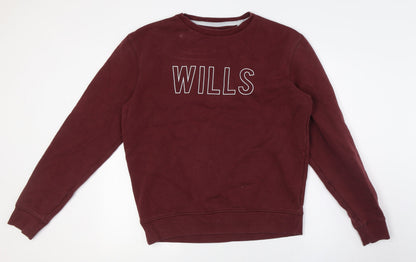 Mens UK Size M Jack Wills Red Pullover Sweatshirt