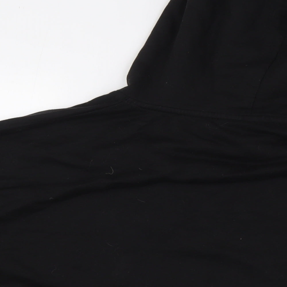 Vioiel Womens Black Cotton Pullover Hoodie Size 20