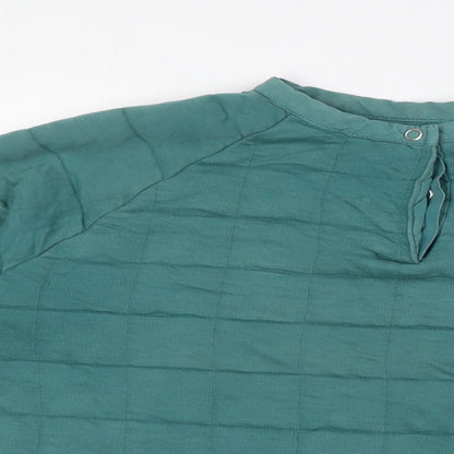 Levi's Girls Green Crew Neck Cotton Pullover Jumper Size S Snap