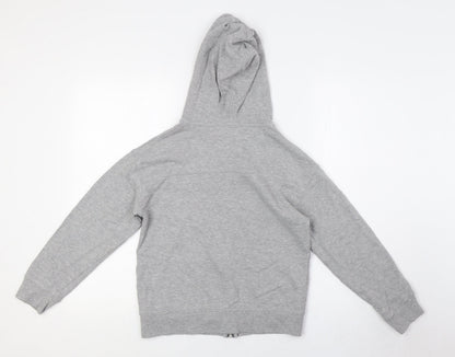 MNG Boys Grey Cotton Full Zip Hoodie Size 10 Years Zip
