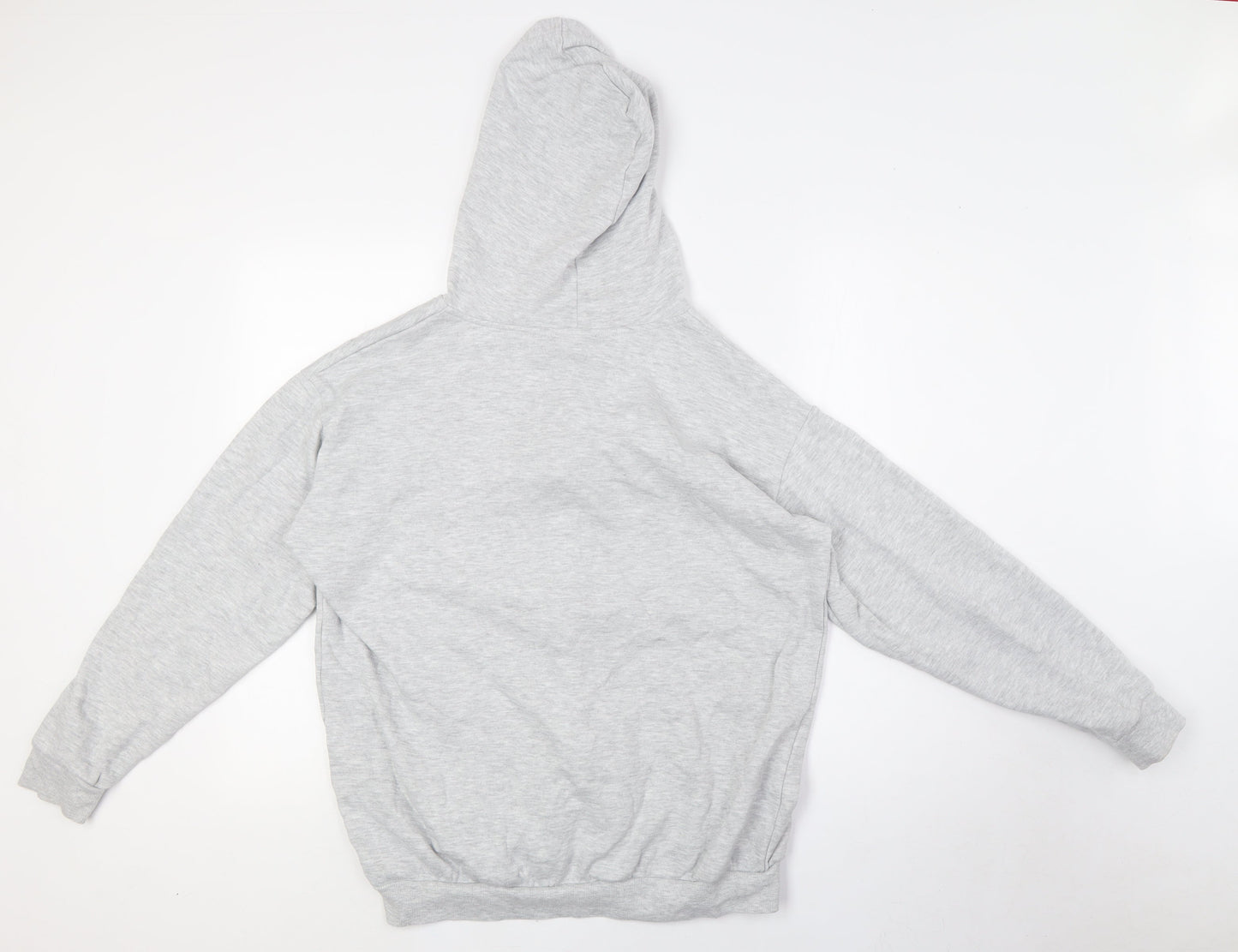 newlook 915 Girls Grey Cotton Full Zip Hoodie Size 14-15 Years Zip