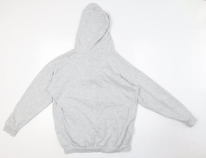 newlook 915 Girls Grey Cotton Full Zip Hoodie Size 14-15 Years Zip