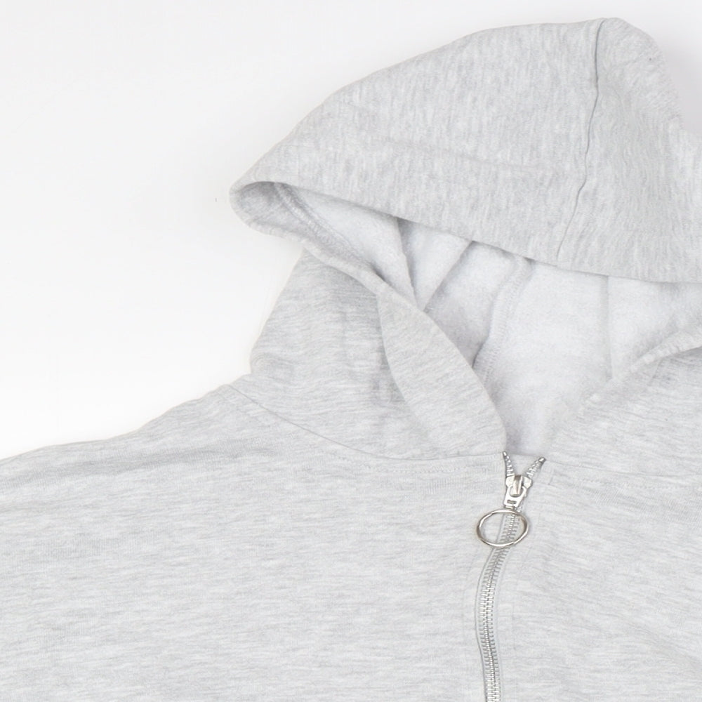 newlook 915 Girls Grey Cotton Full Zip Hoodie Size 14-15 Years Zip