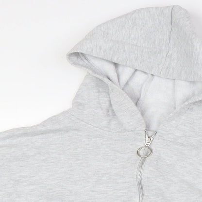 newlook 915 Girls Grey Cotton Full Zip Hoodie Size 14-15 Years Zip
