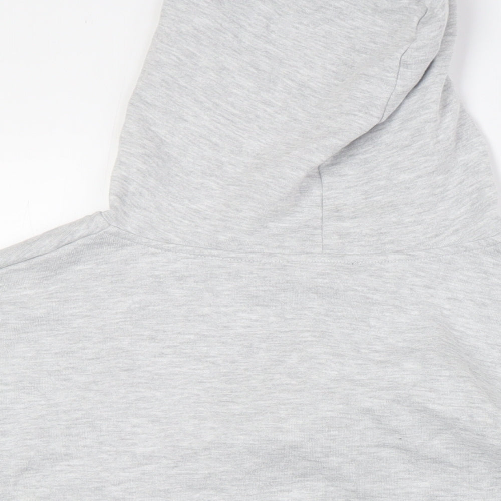 newlook 915 Girls Grey Cotton Full Zip Hoodie Size 14-15 Years Zip