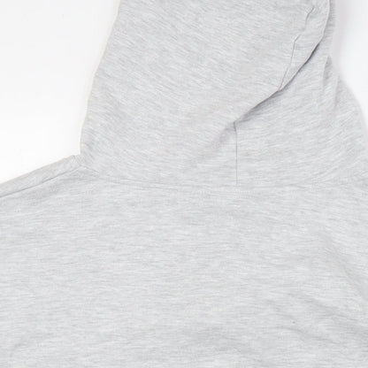 newlook 915 Girls Grey Cotton Full Zip Hoodie Size 14-15 Years Zip