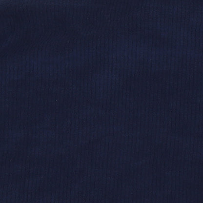 Poppy Womens Blue Polyester Pullover Sweatshirt Size S - Ribbed, Pull Cord Neck