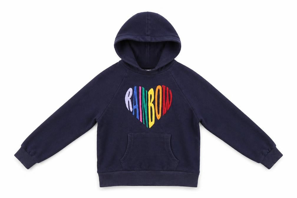 Next Girls Blue Cotton Pullover Hoodie Size 9 Years