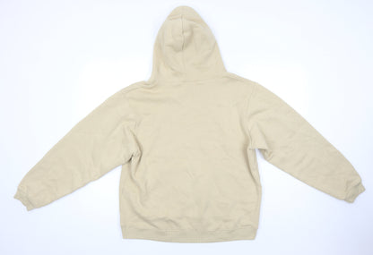 PRETTYLITTLETHING Womens Beige Cotton Pullover Hoodie Size M