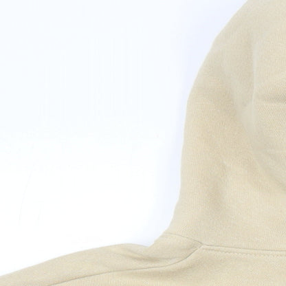 PRETTYLITTLETHING Womens Beige Cotton Pullover Hoodie Size M