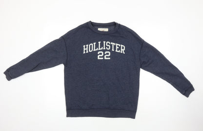 Hollister Womens Blue Polyester Pullover Sweatshirt Size XS