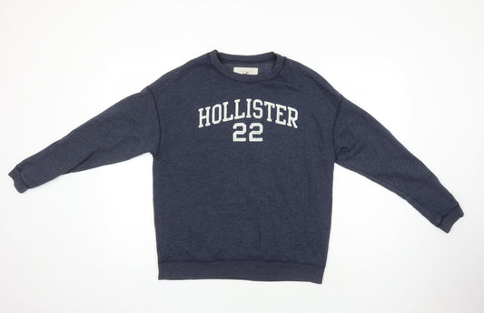 Hollister Womens Blue Polyester Pullover Sweatshirt Size XS